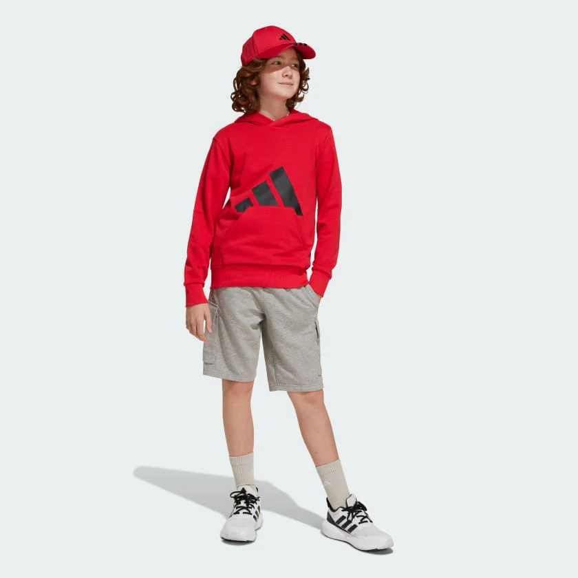 Adidas Kid's Essentials Big Logo French Terry Ruby Hoodie - Image 7