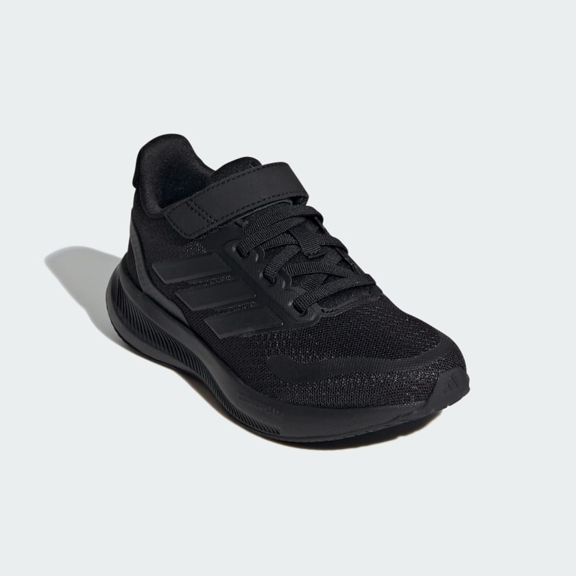 Adidas Kid's Runfalcon 5 Hook N' Loop Triple Black Running Shoes - Image 3