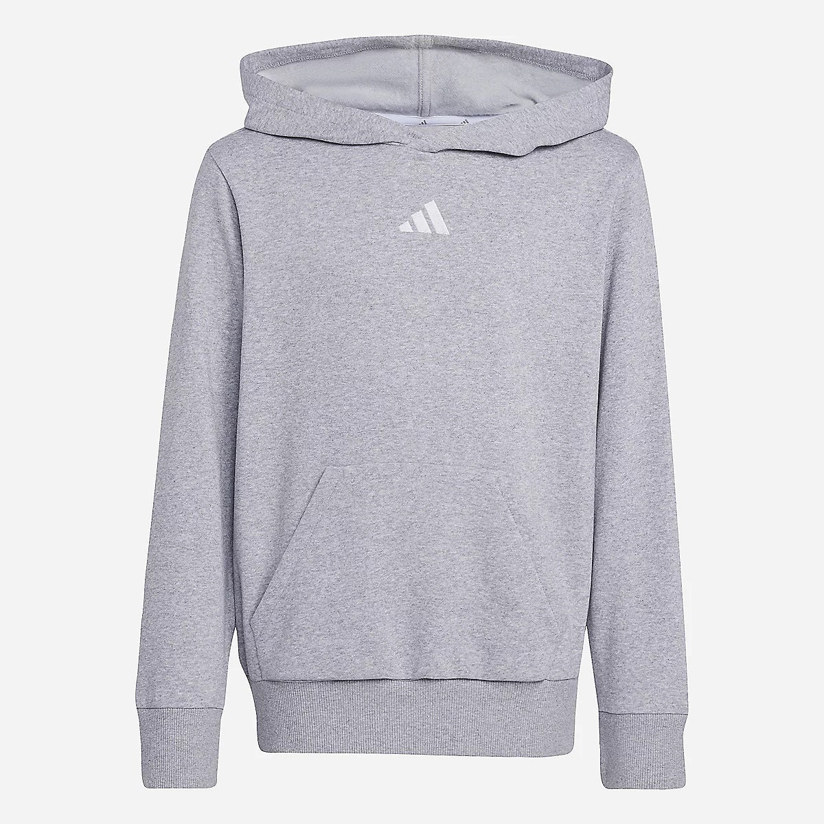 Adidas Kid's Small Logo Fleece Grey Hoodie - Image 2