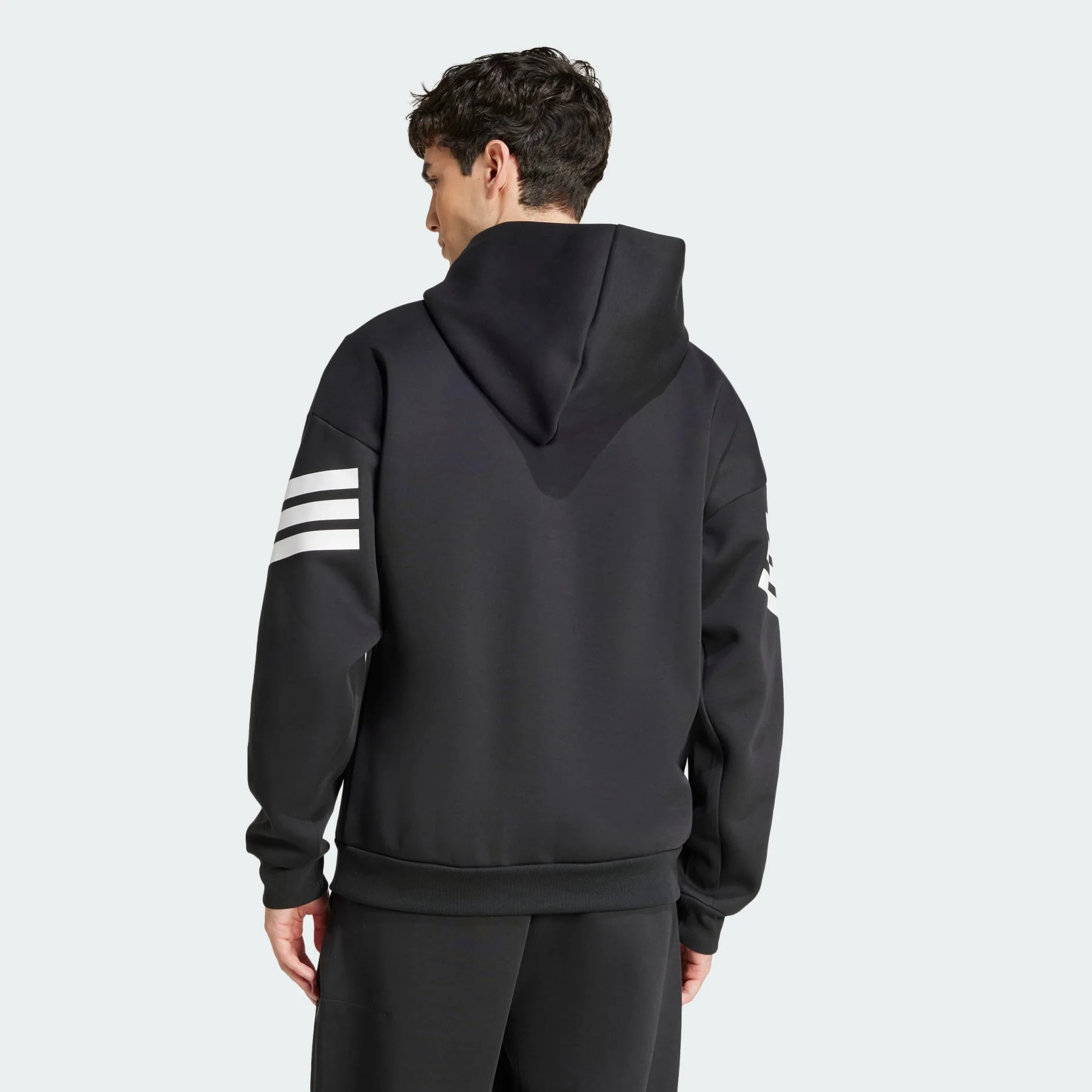 Adidas Men's Future Icons 3-Stripes Black Hoodie - Image 5