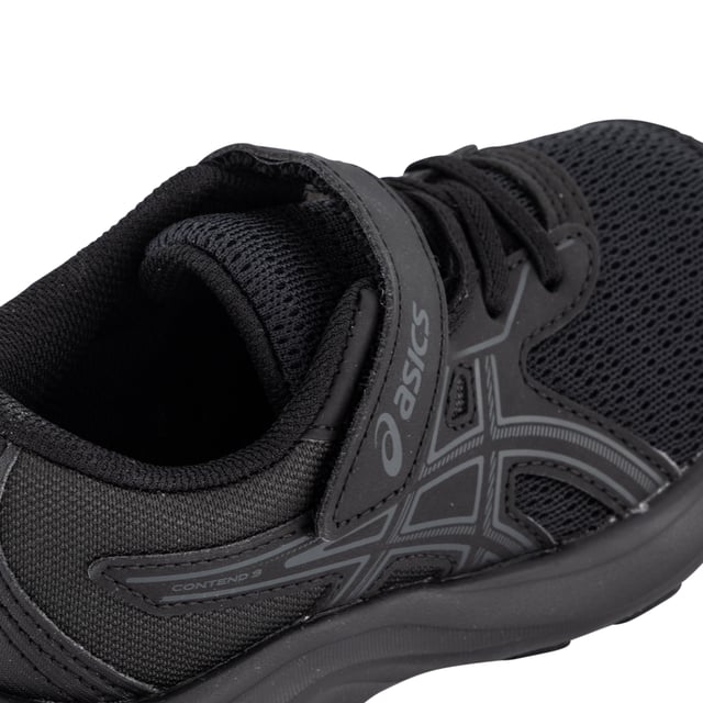 Asics Kid's Contend 9 Ps Triple Black Running Shoes - Image 6