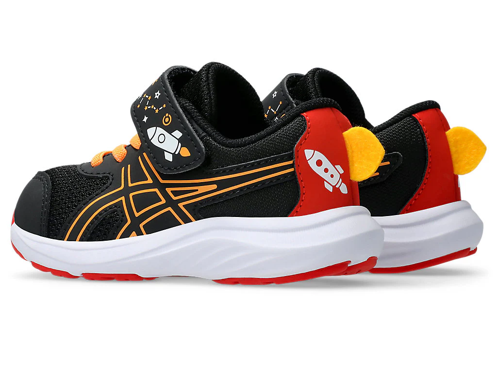 Asics Kid's Contend 9 Hook N' Loop Ts Black/Orange Running Shoes - Image 4