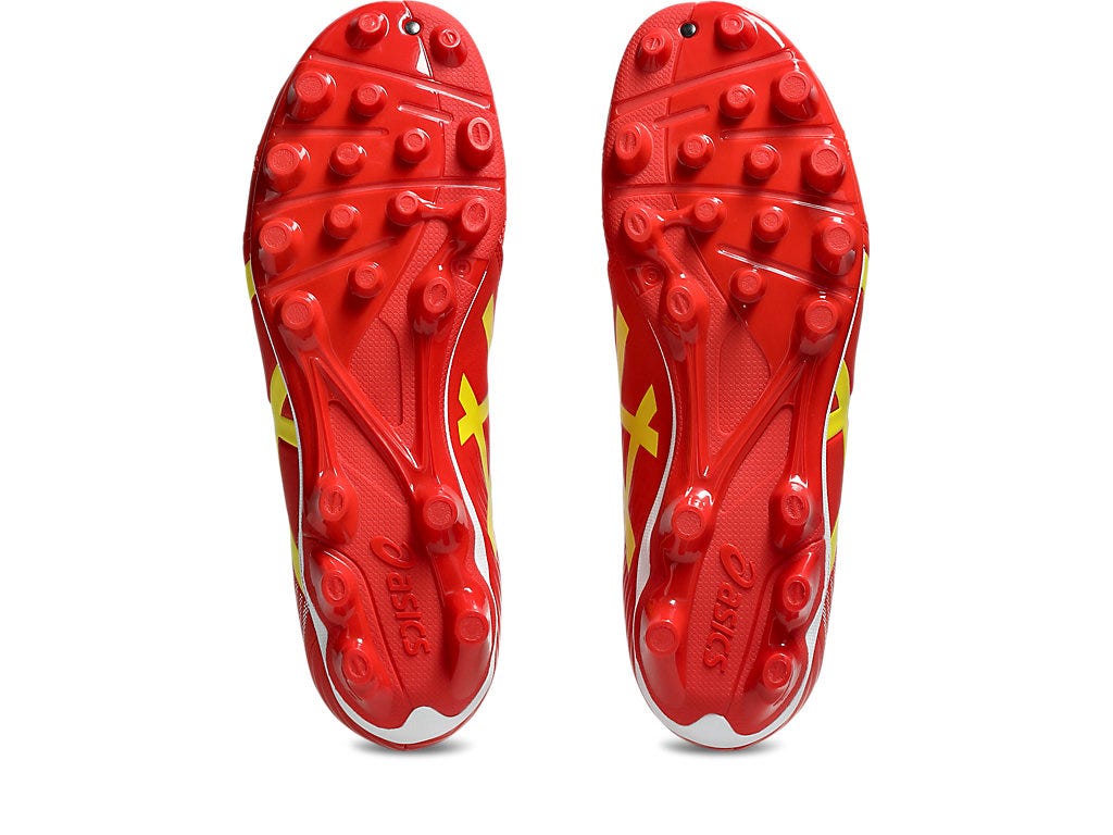 Asics Kid's Lethal Flash It 3 Gs Red/Yellow Football Boots - Image 6