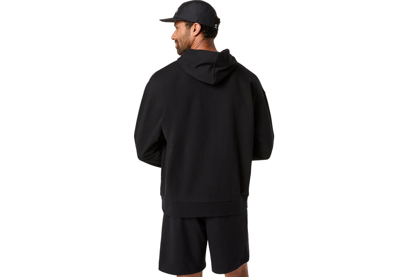 ASICS MEN'S FRENCH TERRY RELAXED PULLOVER BLACK HOODIE - Image 2