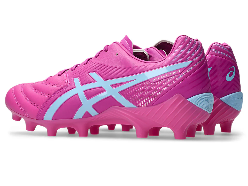 ASICS MEN'S LETHAL FLASH IT 3 SAKURA/SKY FOOTBALL BOOTS - Image 4