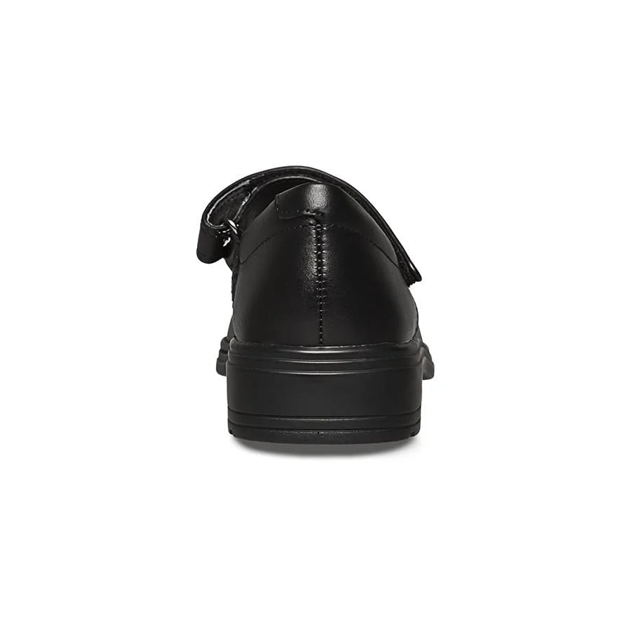 Clarks Junior Indulge Mary Jane Triple Black Leather Shoe (Width E) - Image 5