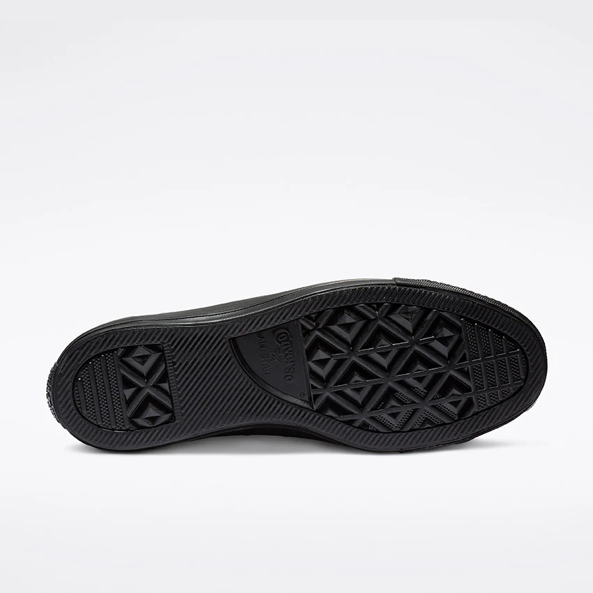 Converse Women's Chuck Taylor All Star Low Top Triple Black Leather Shoe - Image 5
