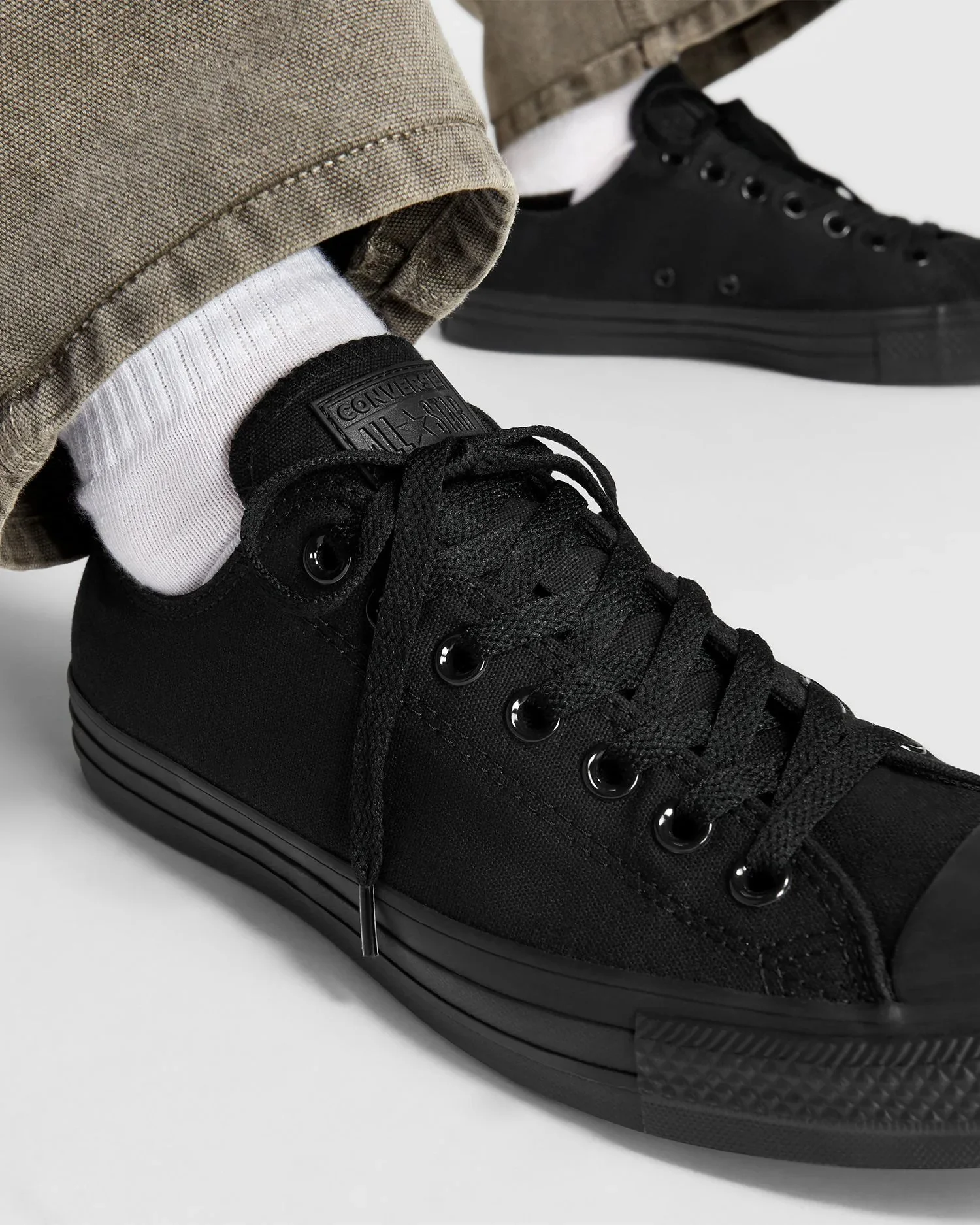Converse Women's Chuck Taylor All Star Low Top Triple Black Shoe - Image 4