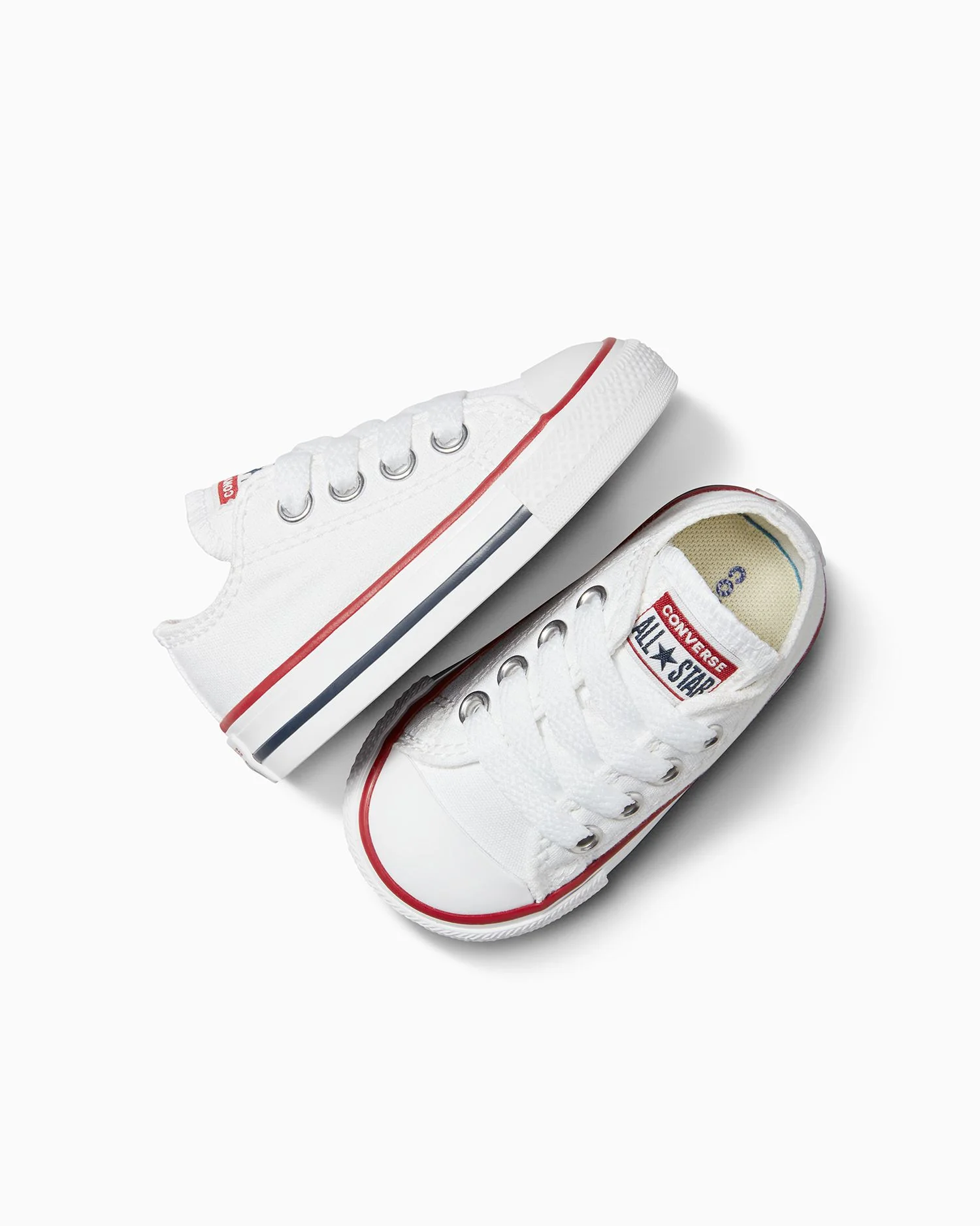 Converse Kids Chuck Taylor All Stars Low Top White Shoe - Image 3