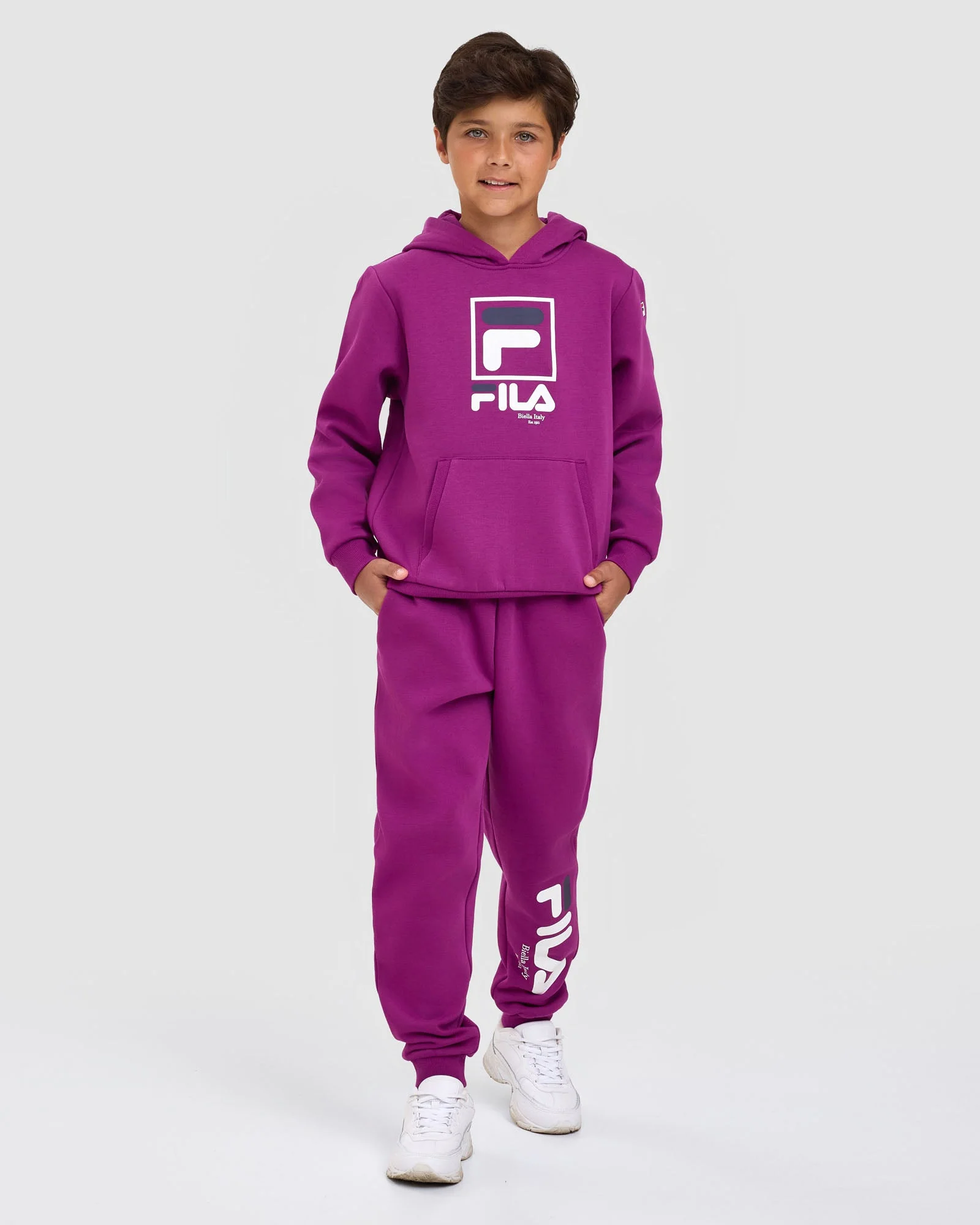 Fila Kid's Bailey Purple Trackpant - Image 7