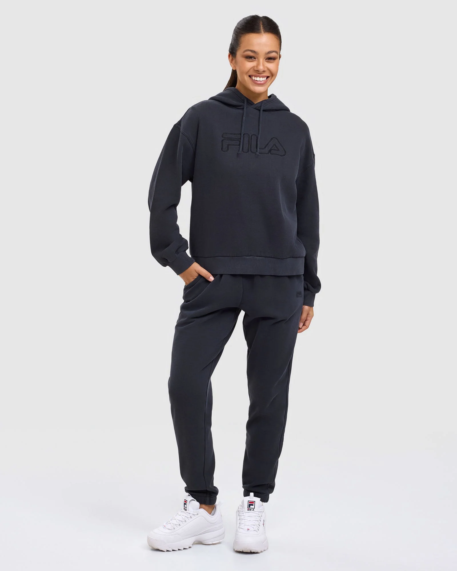 Fila Women's Isabella Black Trackpants - Image 7
