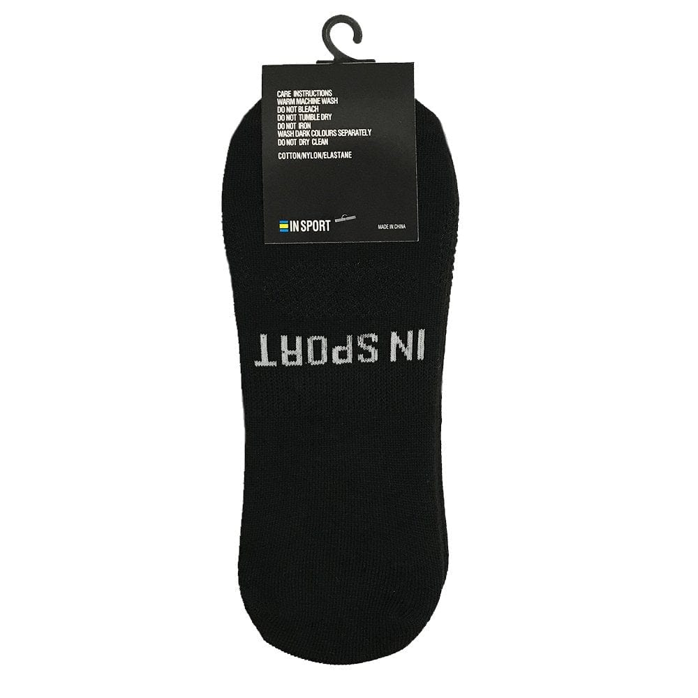 Insport Unisex No Show Invisible 3 Pack Black Socks - Image 6
