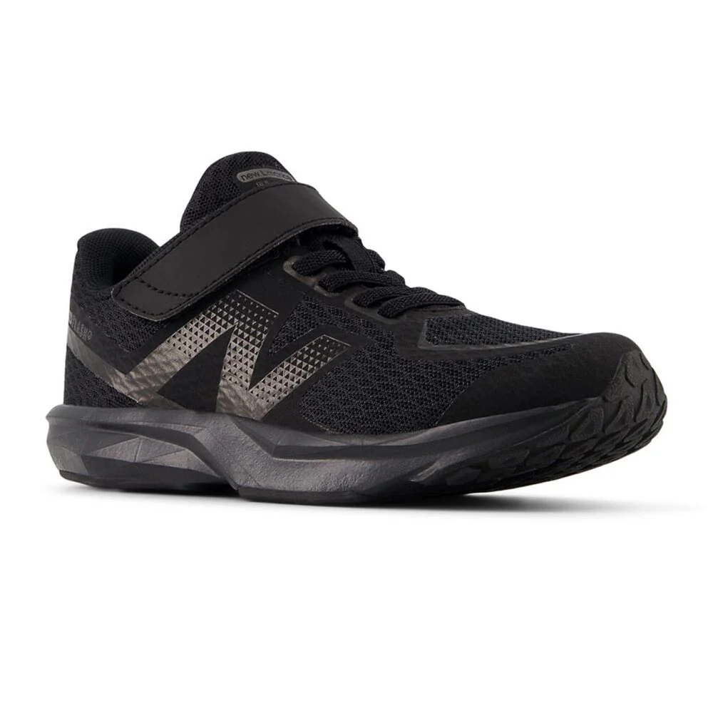 NEW BALANCE KID'S HOOK N' LOOP FLASH V7 TRIPLE BLACK RUNNING SHOES - Image 4