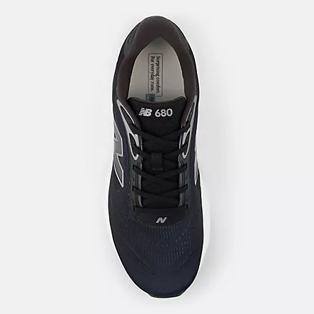 NEW BALANCE MEN'S 680 V9 BLACK/WHITE RUNNING SHOES (WIDTH 2E) - Image 5