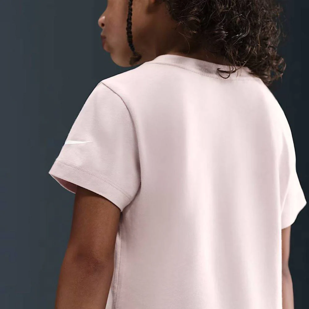 Nike Kid's Essentials Graphic Ringlet Pink Tee - Image 3