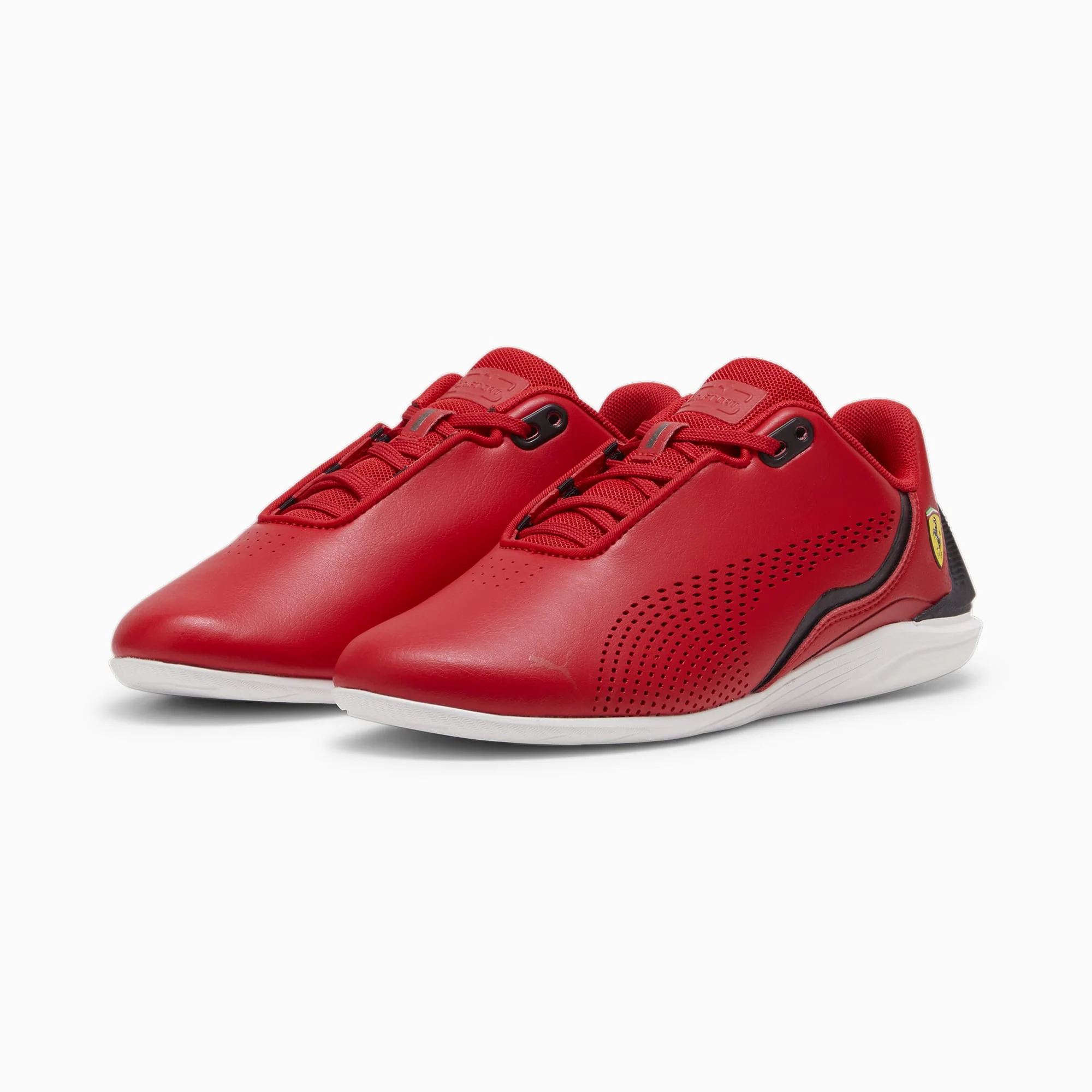 Puma Junior Ferrari Cat White/Red Shoe - Image 3