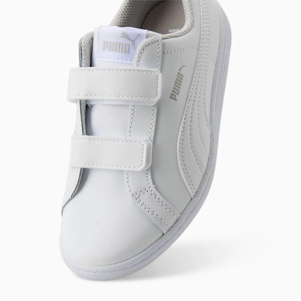 Puma Kid's Smash 3.0 Triple White Sneaker Shoes - Image 6