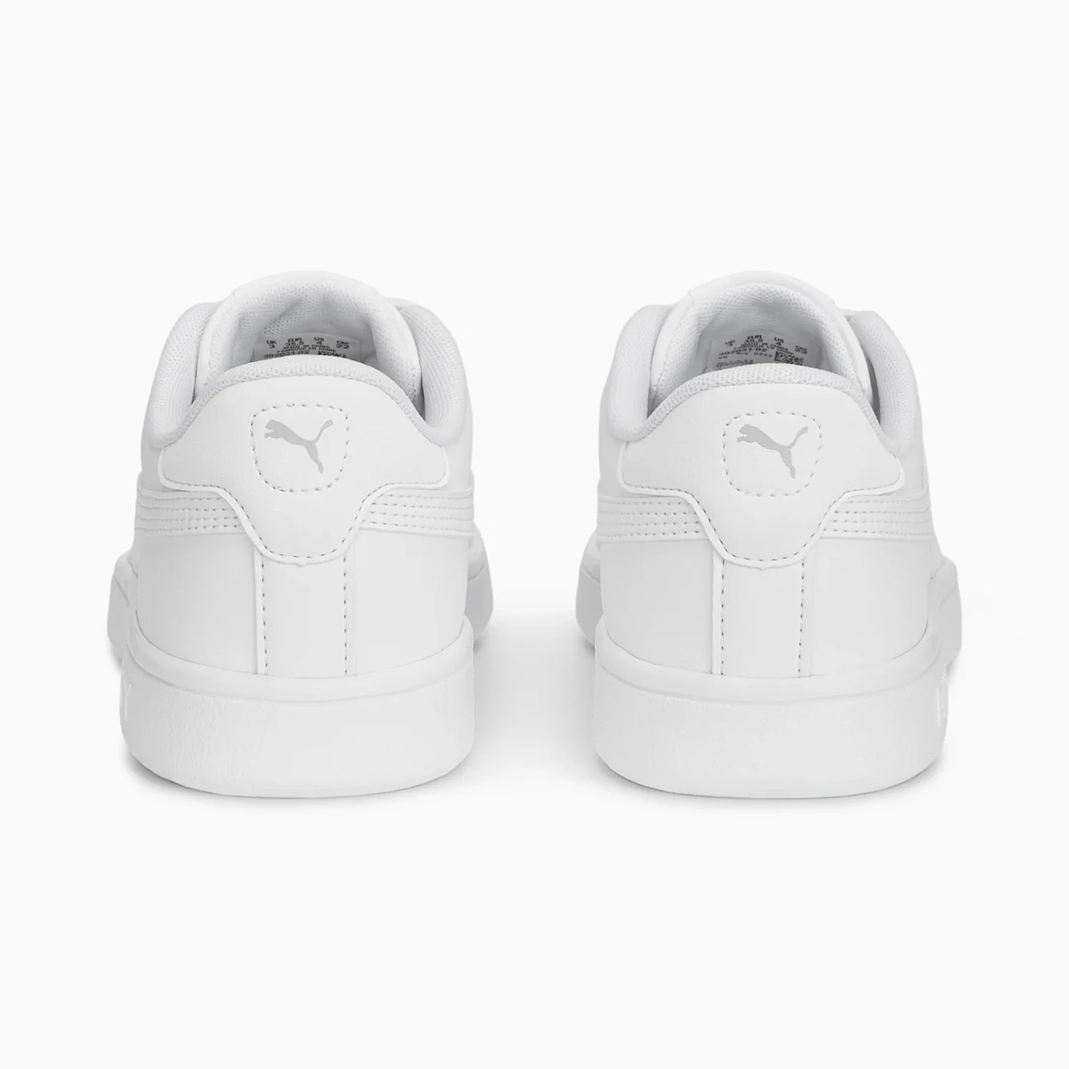 Puma Kid's Smash 3.0 Triple White Sneaker Shoes - Image 4