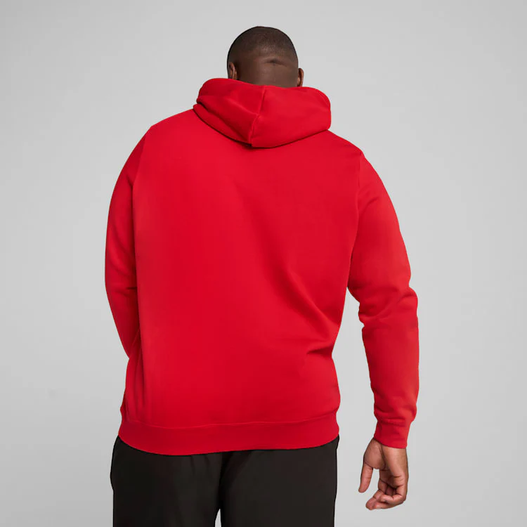 Puma Men's Essentials Logo Fleece Red Hoodie - Image 5