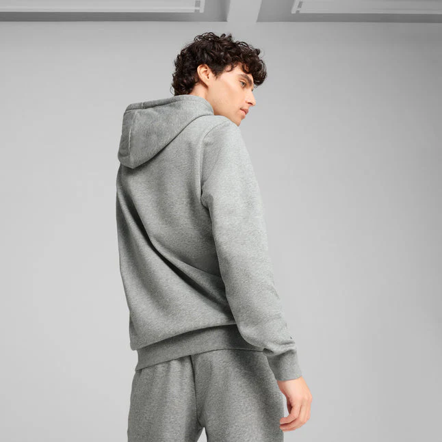 Puma Men's Essentials Small Logo Grey Hoodie - Image 3
